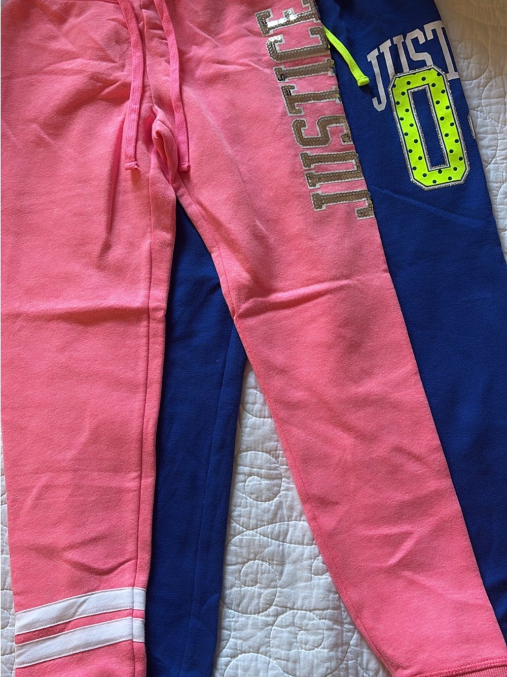 Justice Pink & Blue Sweatpants Bundle